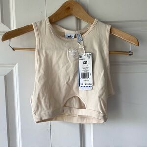 Adidas Cream Tan Crop Top